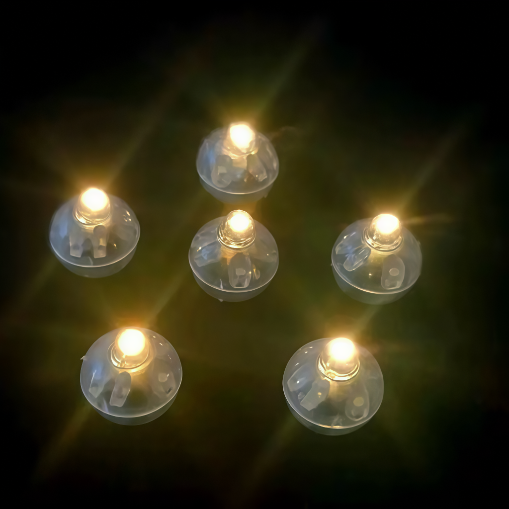 FS20730-Mini Round LED Balloon Lights, Battery Operated Warm White Tiny LED Lamp for DIY Crafts, Party, Lantern Decoration