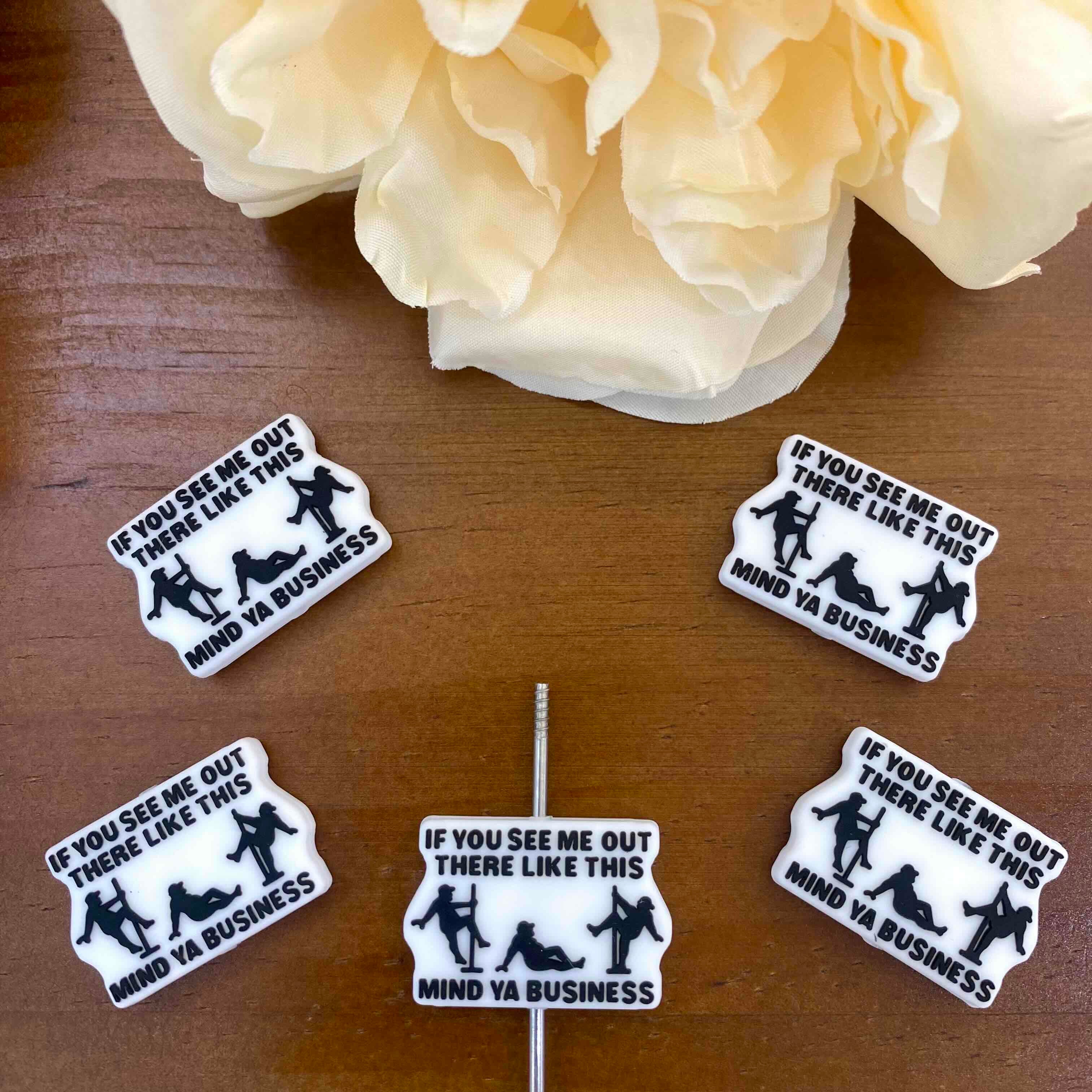 FS20154-Sassy Funny Saying Flat Silicone Focal Beads