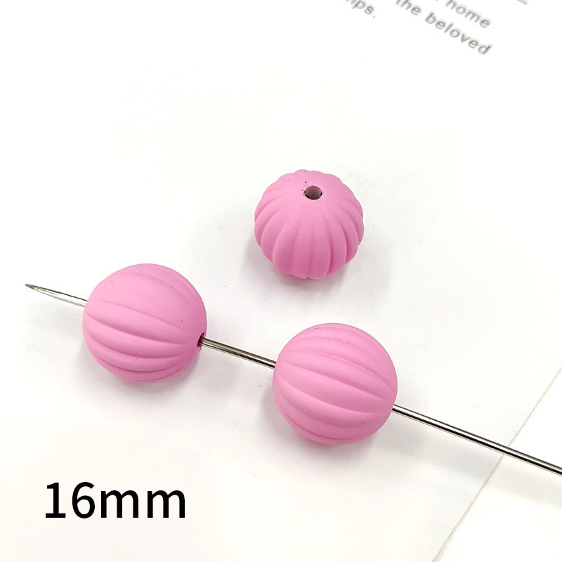 FS1949-16MM Solid Color Frosted Acrylic Beads Fit For Beadable Pens