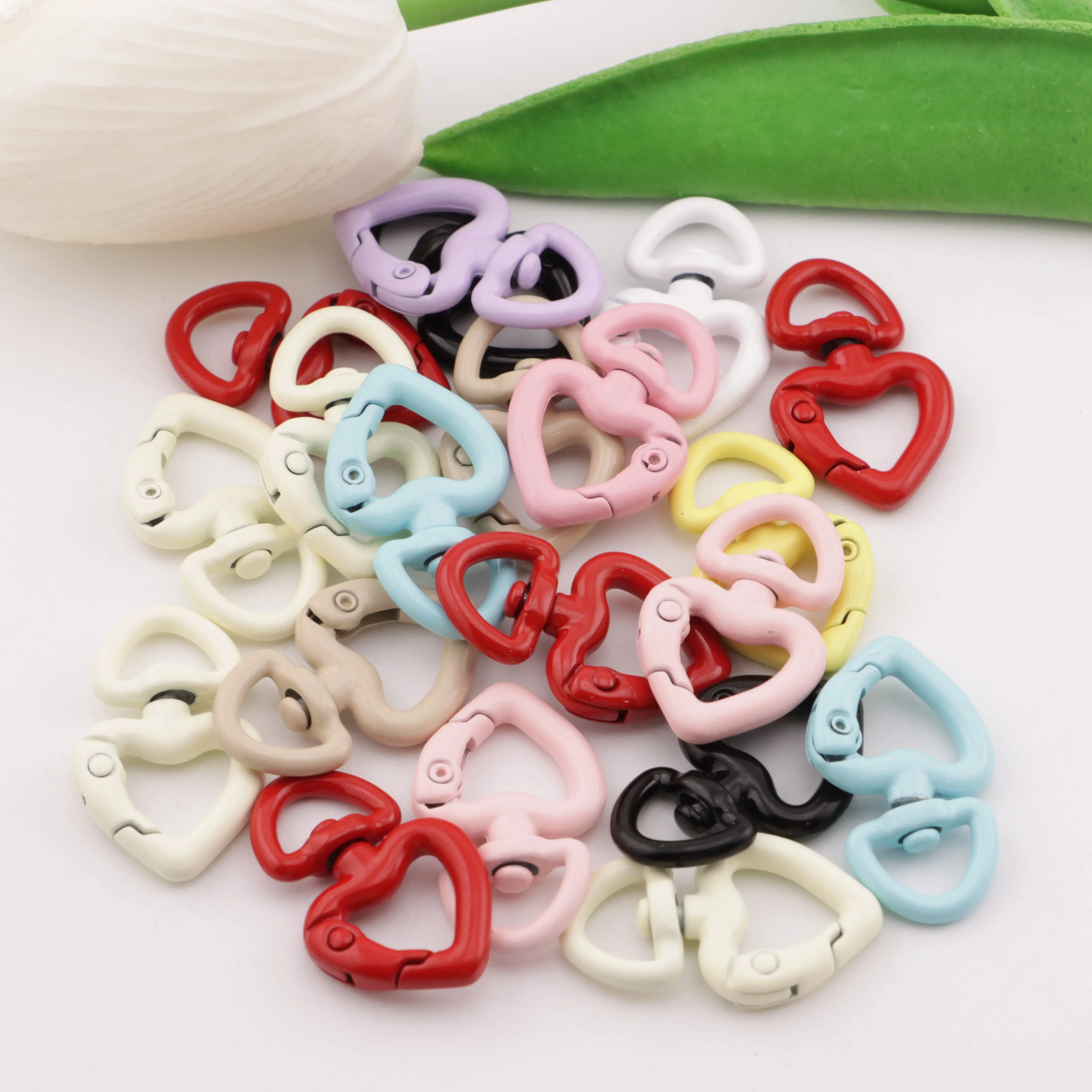 26*16Mm Heart Key Chain Ring Baked Enamel Heart-Shaped Keychain ZoeDIY Shop