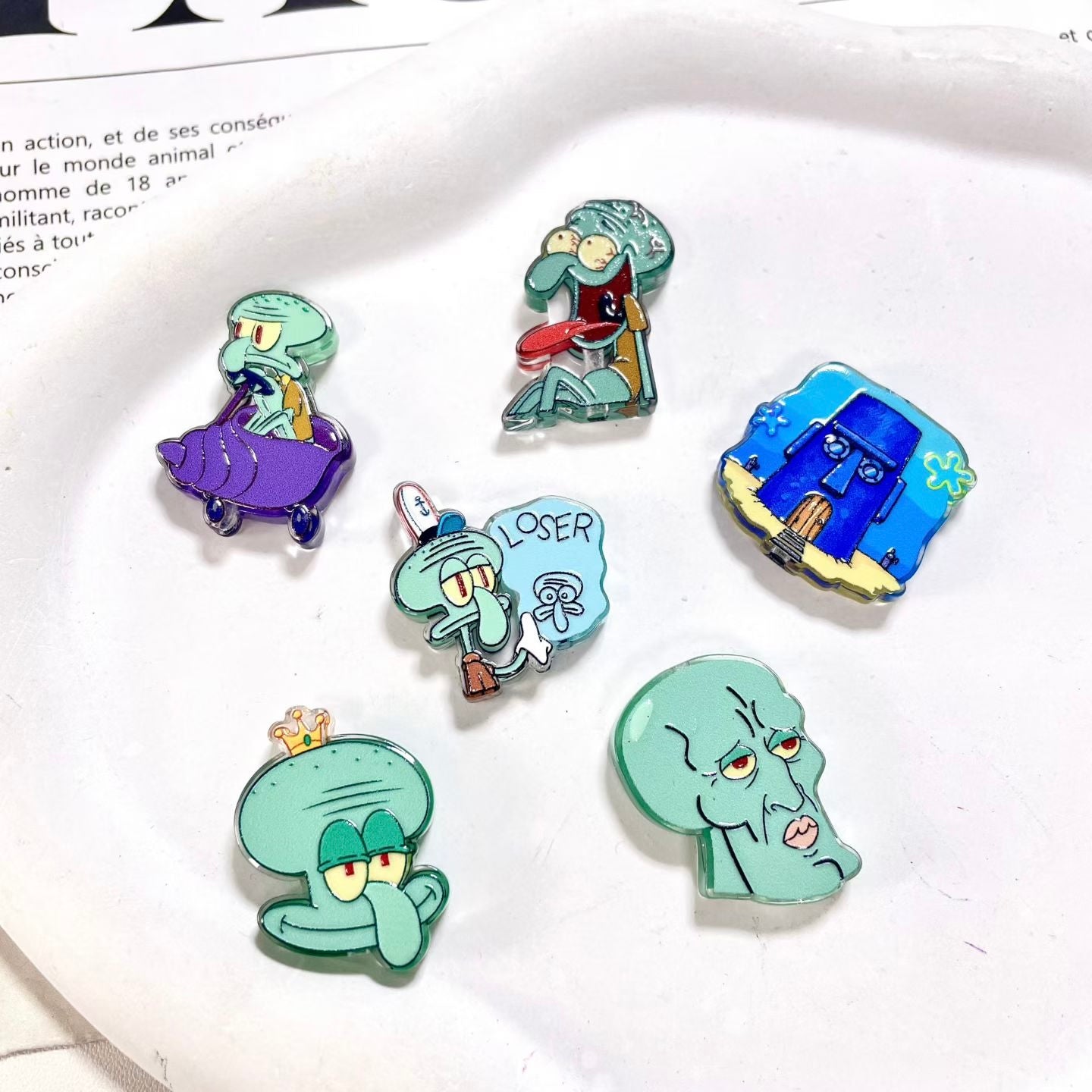 Funny Ocean Octopus Character Assorted Styles Acrylic Focal Beads For Pen Toppers Random Mix