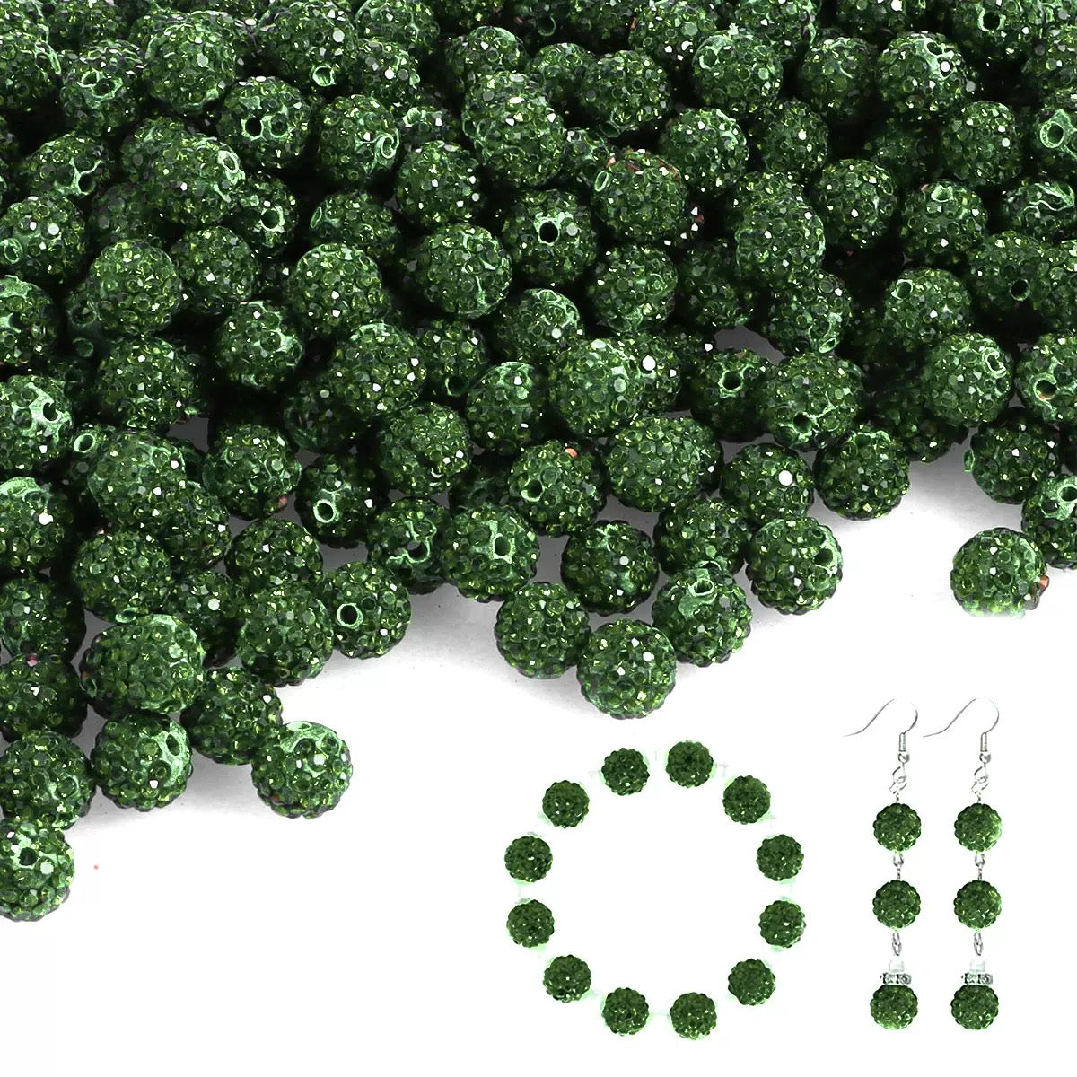 10mm Rhinestone Clay Beads For Jewelry Making Keychain Making