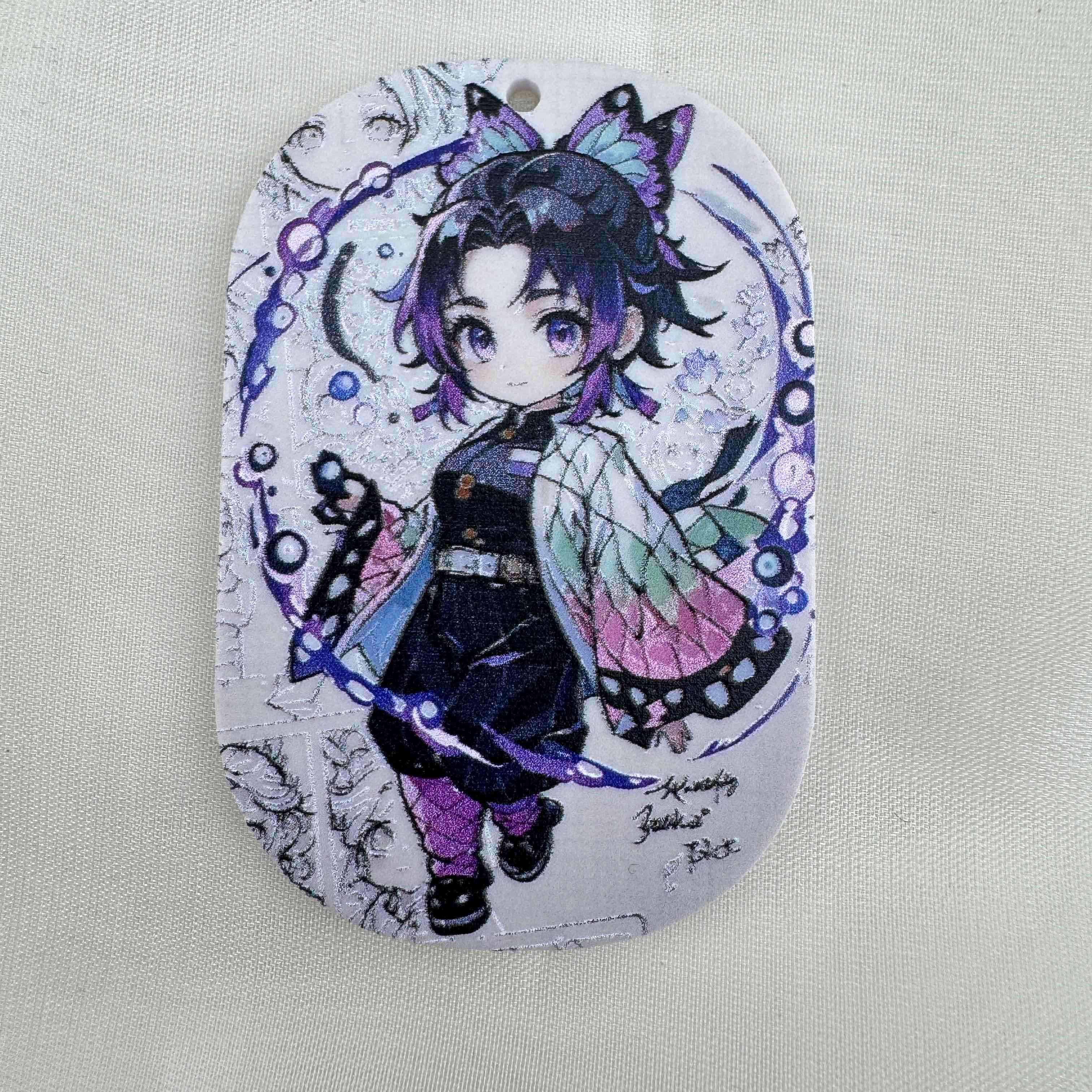 FS6873-About 3×6cm Demon Slayer Double Side Printed Acrylic Charms With Hole For Making Keychain Random Mixed Zoe DIY Wholesale