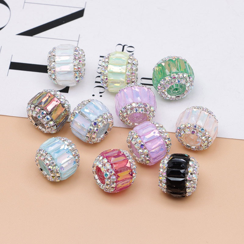 FS10876 -About 15×17×17mm Mocha Glass Crystal Fancy Beads