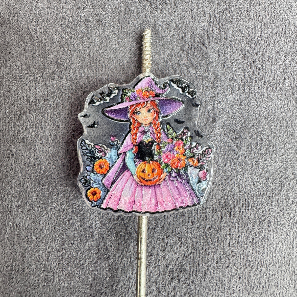 Halloween Pumpkin Witch Classic Beautiful Princess Acrylic Focal Beads