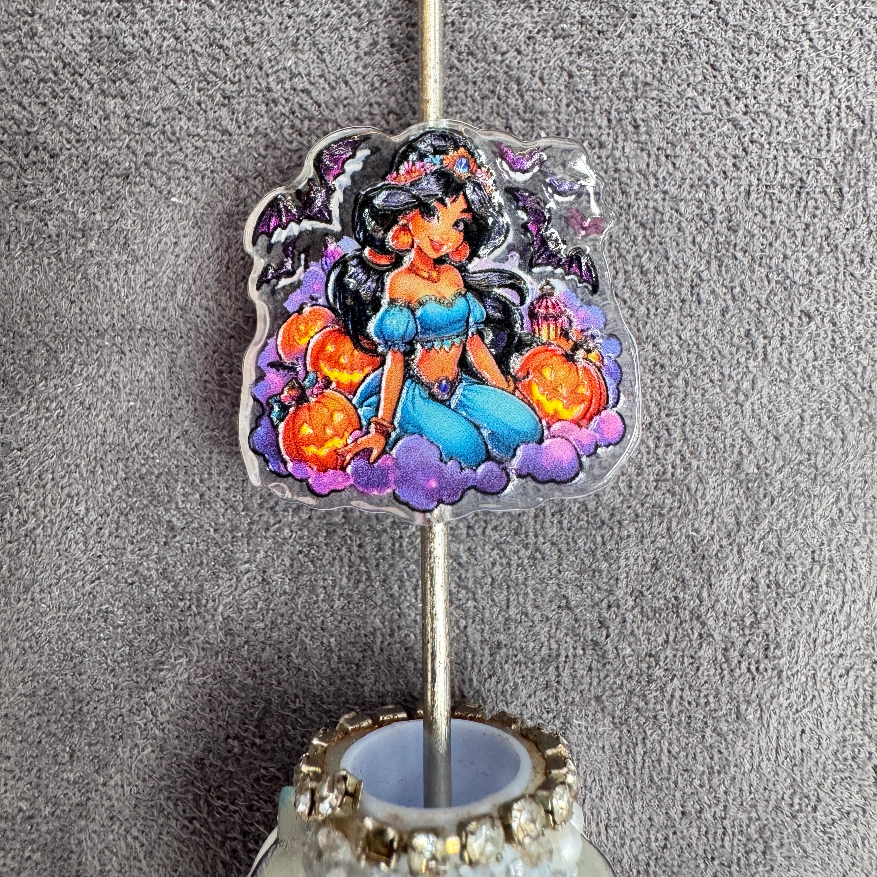 Halloween Pumpkin Witch Classic Beautiful Princess Acrylic Focal Beads