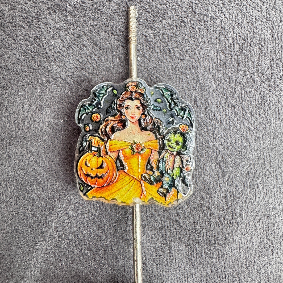 Halloween Pumpkin Witch Classic Beautiful Princess Acrylic Focal Beads