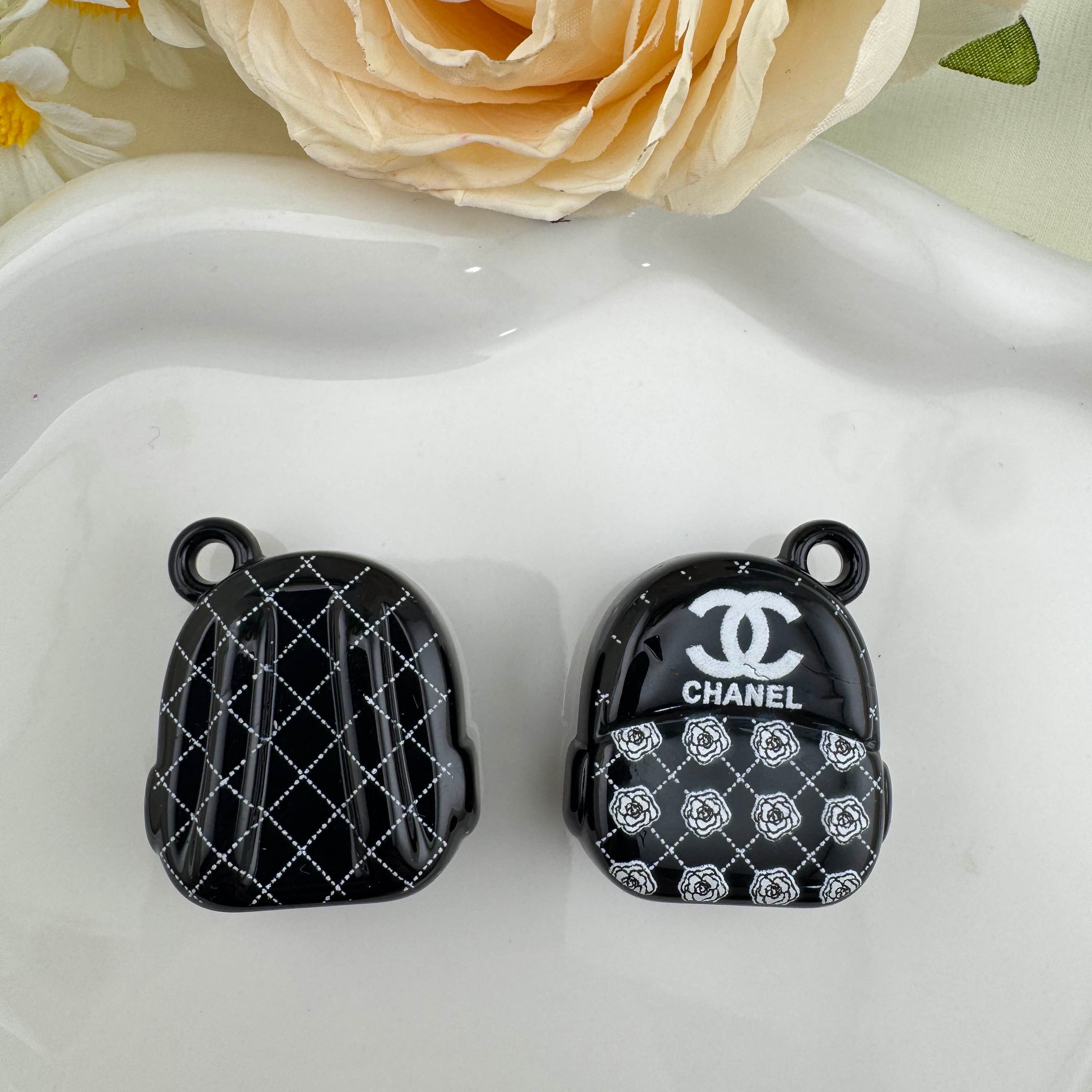 FS6831-About 27×29mm Random Mixed 3D School Bag Acrylic Beads Fit For Beadable Pens Zoe DIY Wholesale