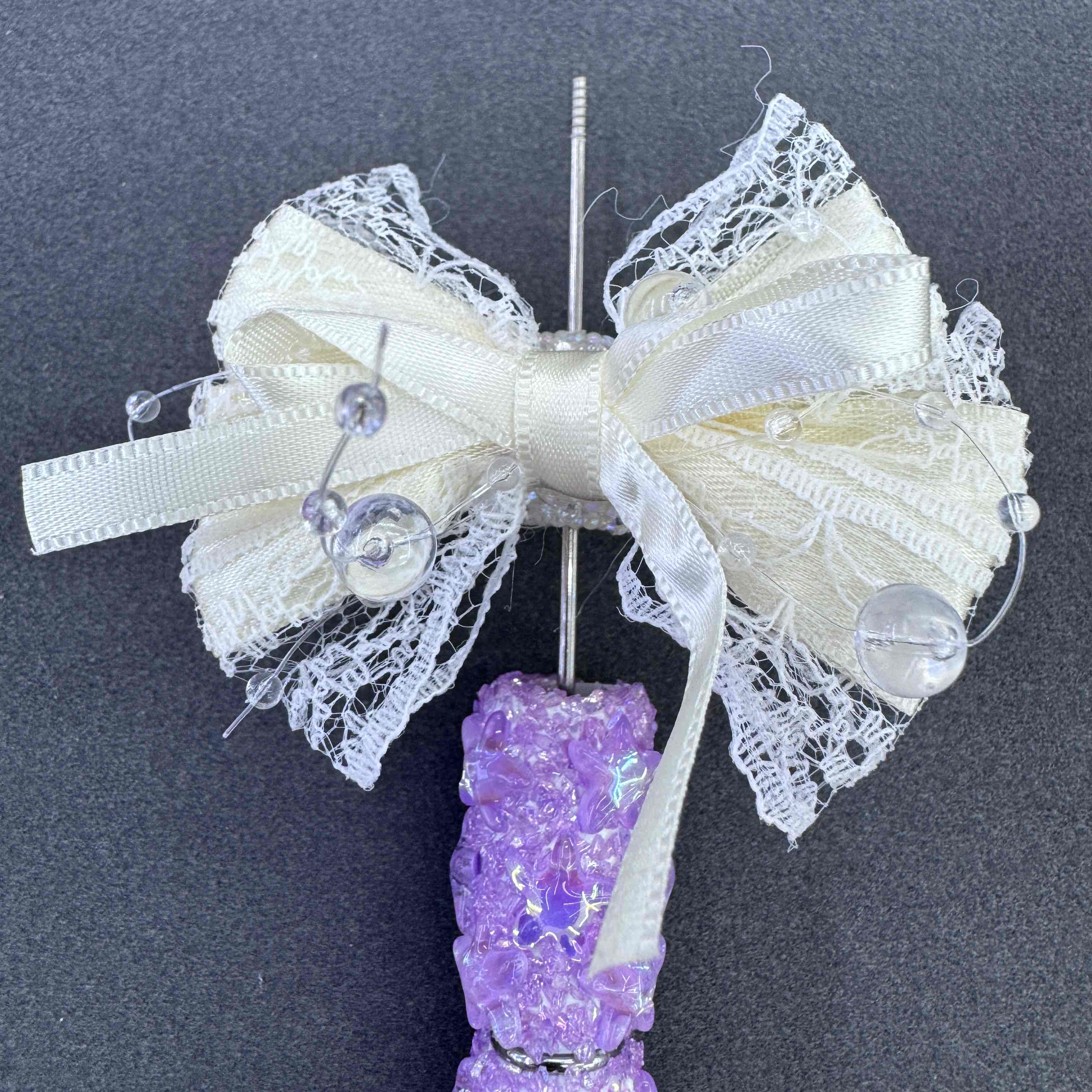 FS20047-Lace Bow Sugar Beads