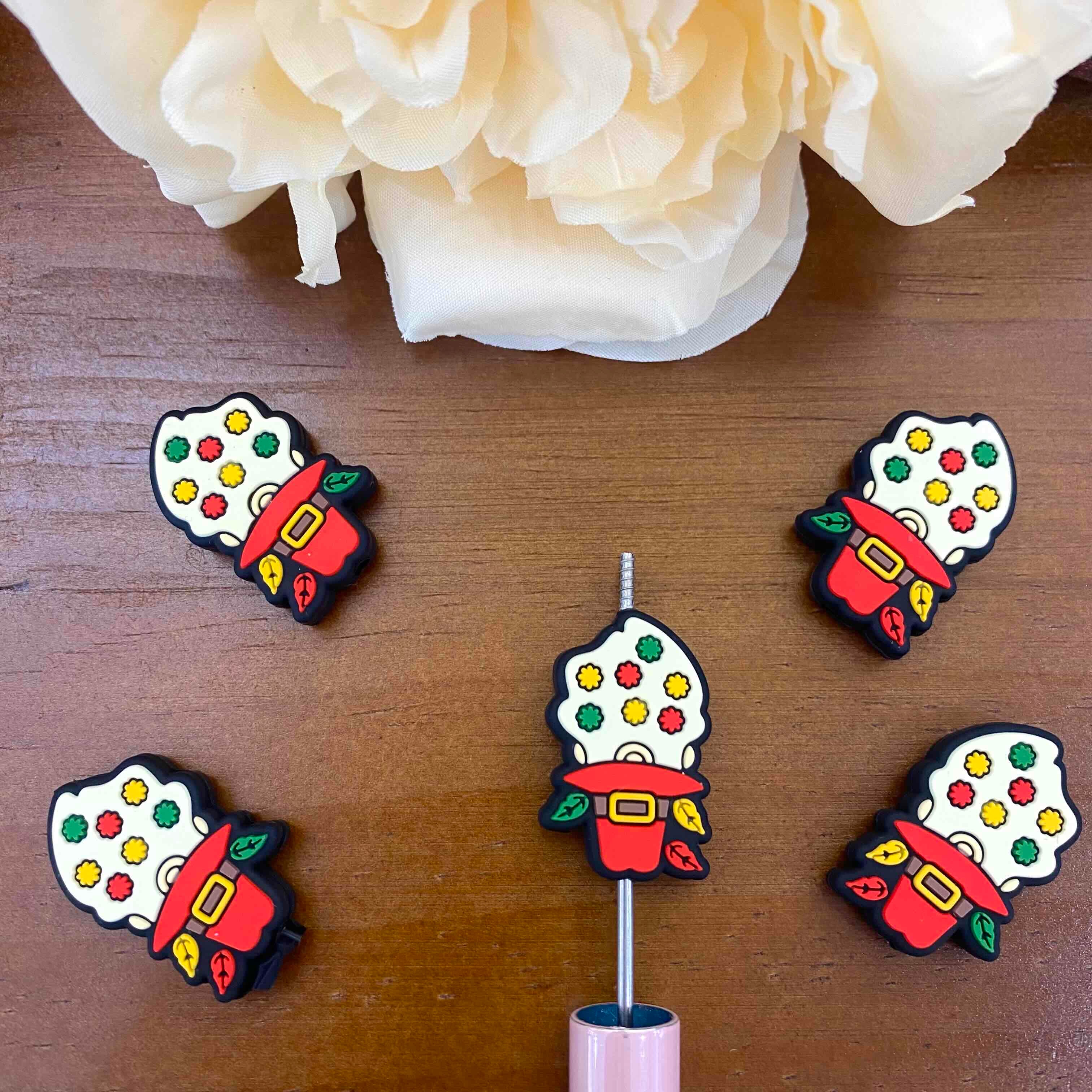 FS20170-Autumn Gnome Flat Silicone Focal Beads