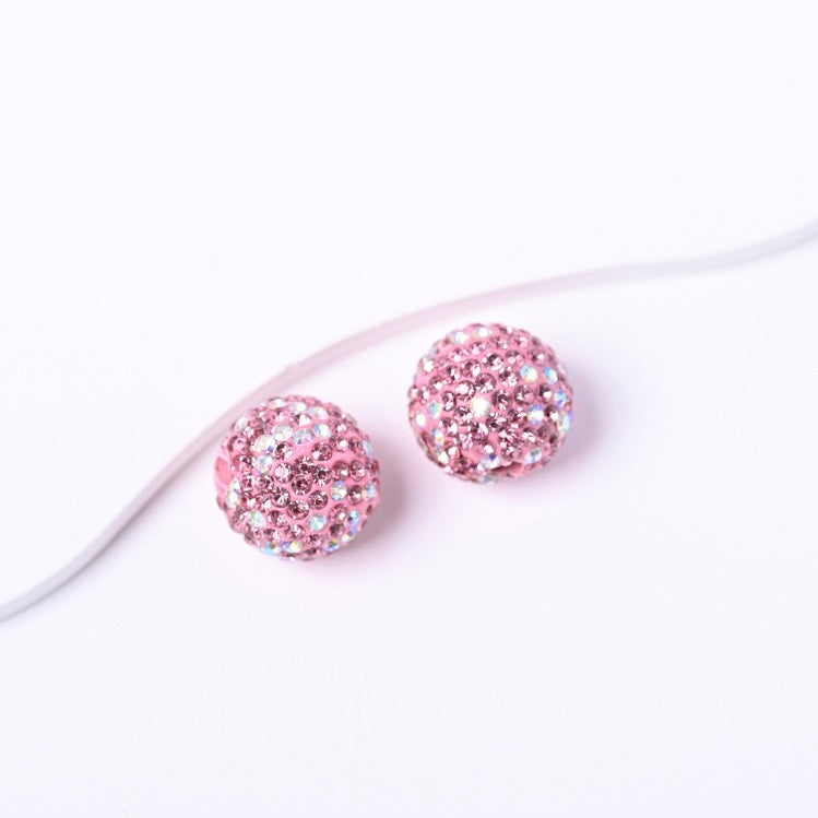 FS20234-16mm Rhinestone Clay Beads For Making Keychain Beadable Pens