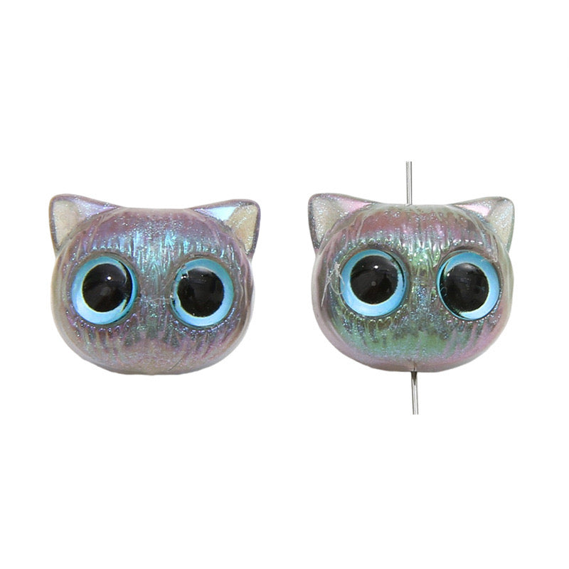 FS2310-Random Mixed Color Cat Acrylic Beads Fit For Beadable Pens