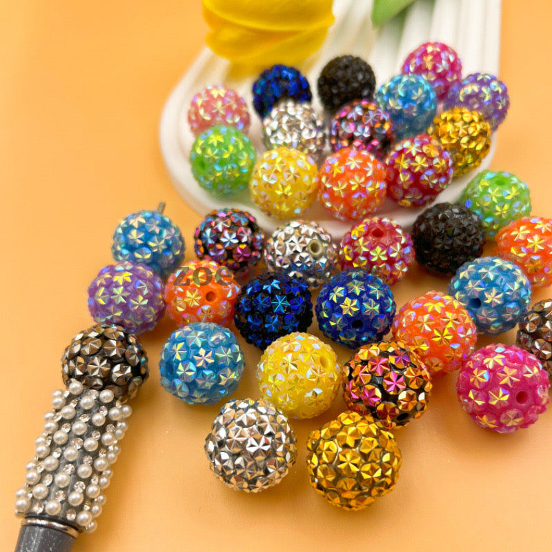 FS0009-18MM Ice Flower Resin Beads Fit For Beadable Pens