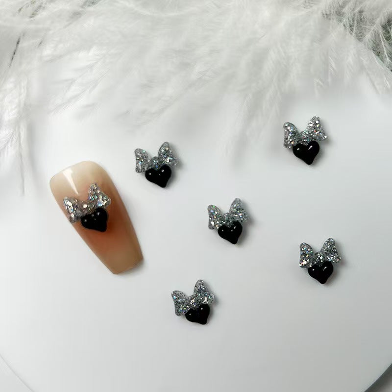 FS4920- Black Bows Bows Heart Heart