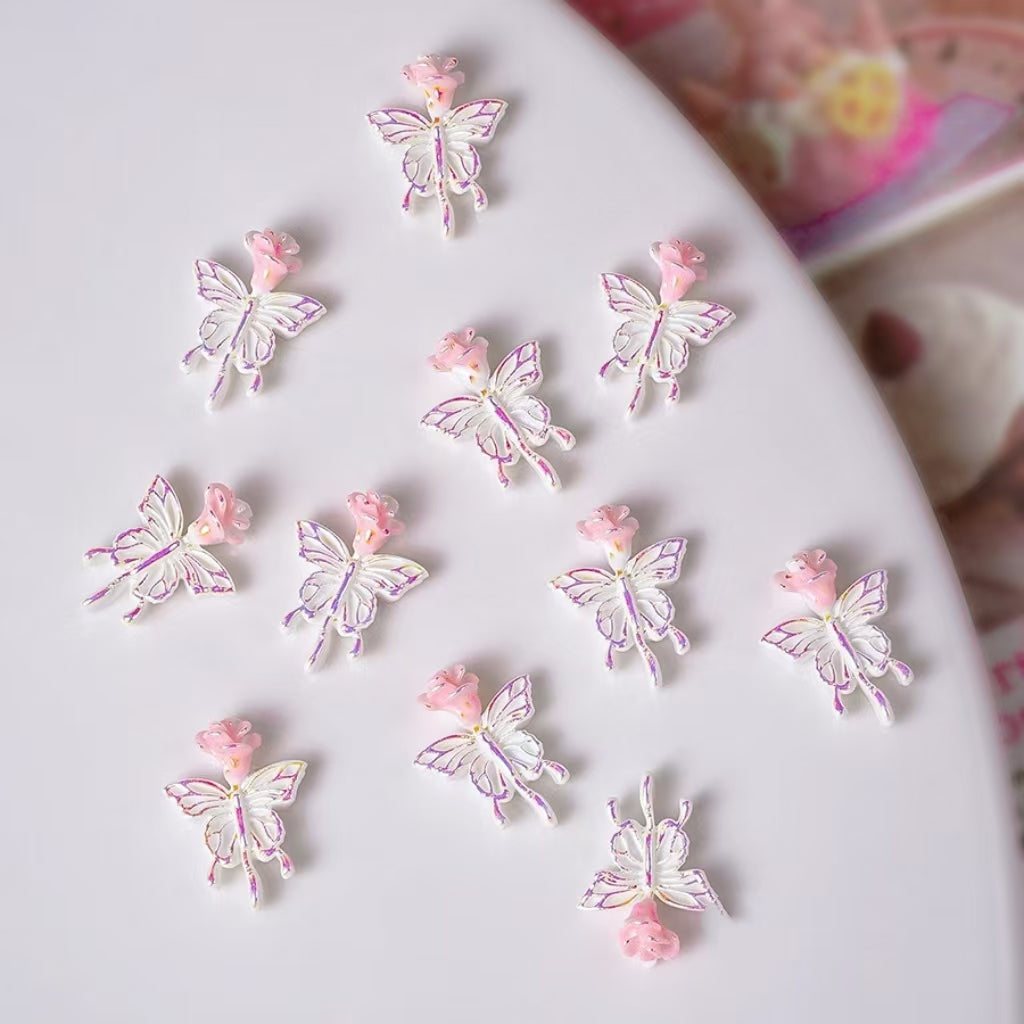 FS3107- 8×15mm Butterfly Rose Flower Patches