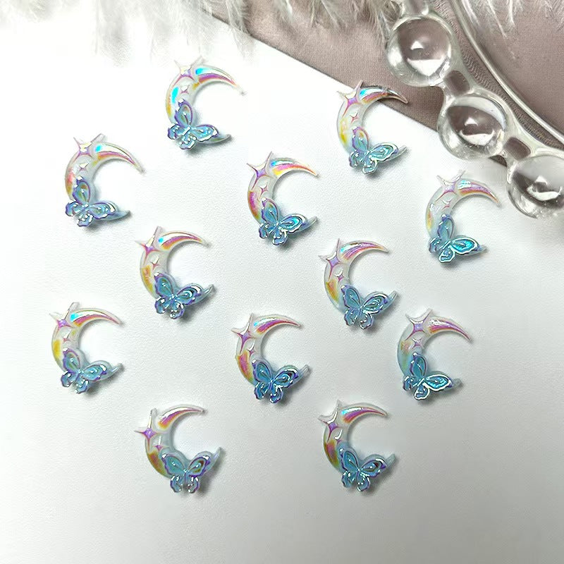 FS3116- 11Mm Moon Butterfly Resin Patches