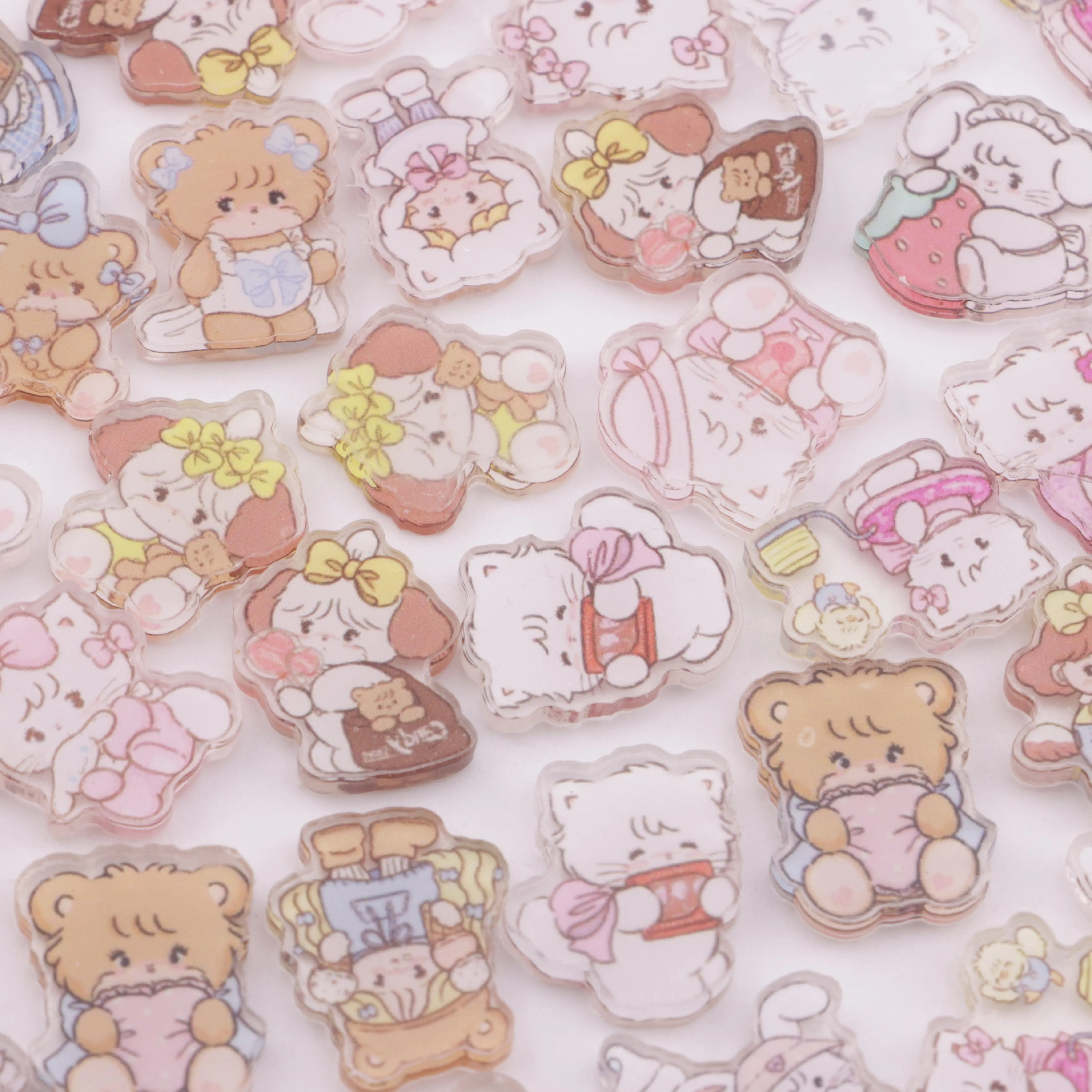 2cm Mikko Charms Non - Holed Acrylic Sheets Zoe DIY