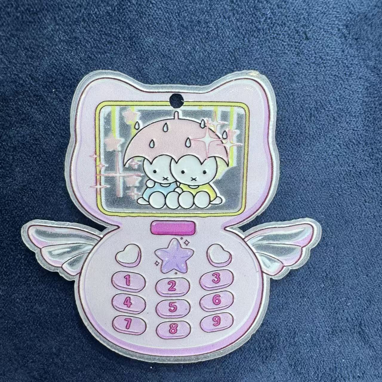 Printed Acrylic Charms Pedant For Making Keychain