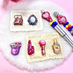 Cute Vintage Cosmetic Style Acrylic Focal Beads Random Mix For Pen Toppers