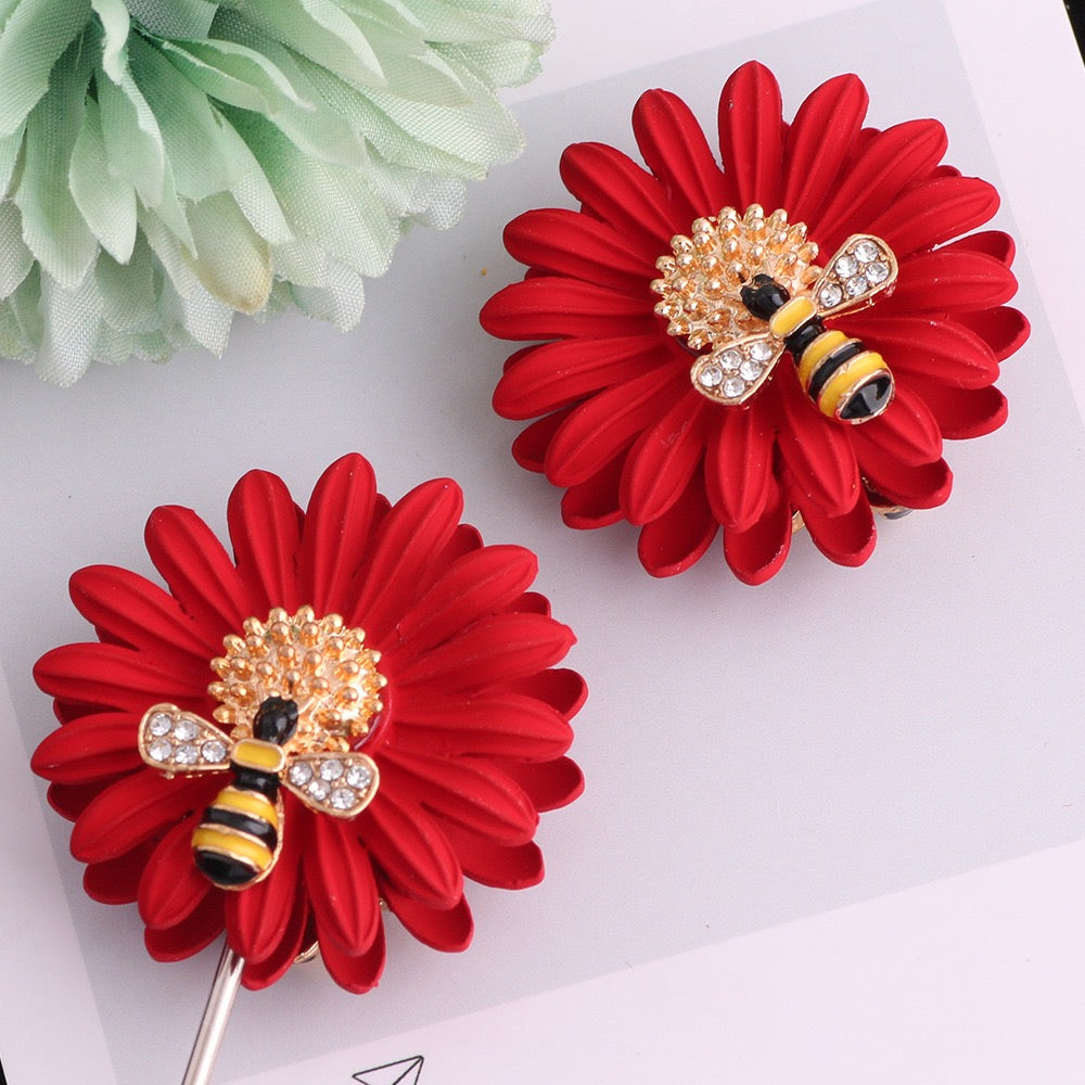 FS20020-SunflowerBee Metal Beads