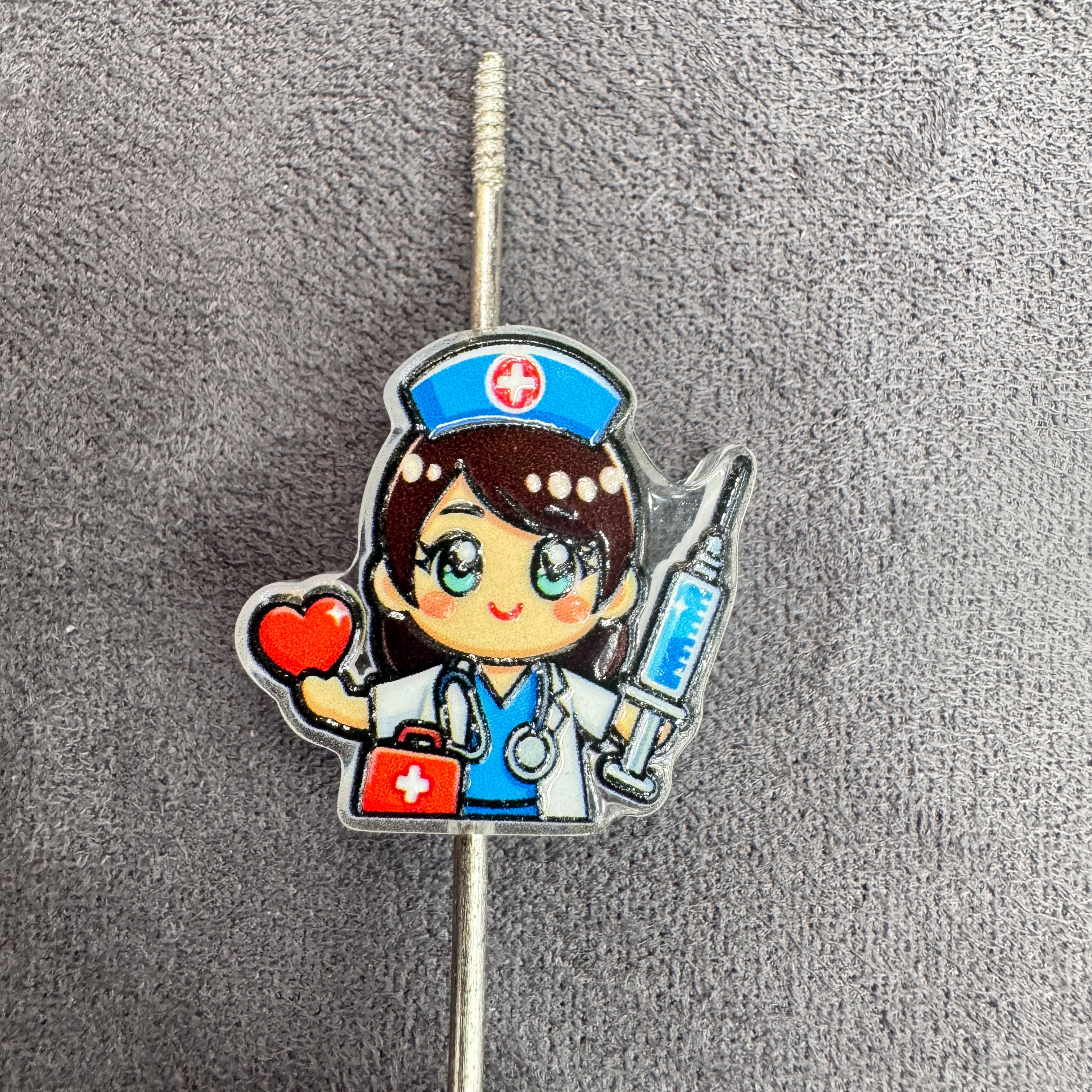 Cute Doctor Nurse Acrylic Focal Beads