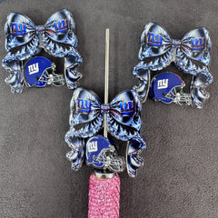 NY Printed Bow Acrylic Beads For Making Keychain Beadable Pens Making