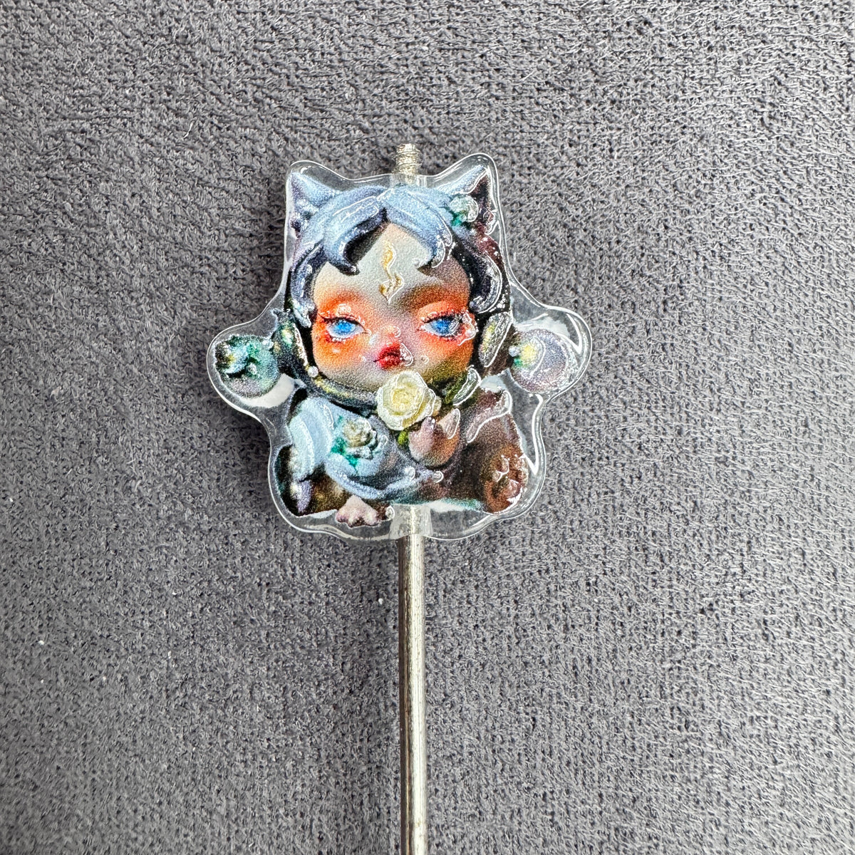 Acrylic Beads Baby Girl Doll in Sweet Cool Style