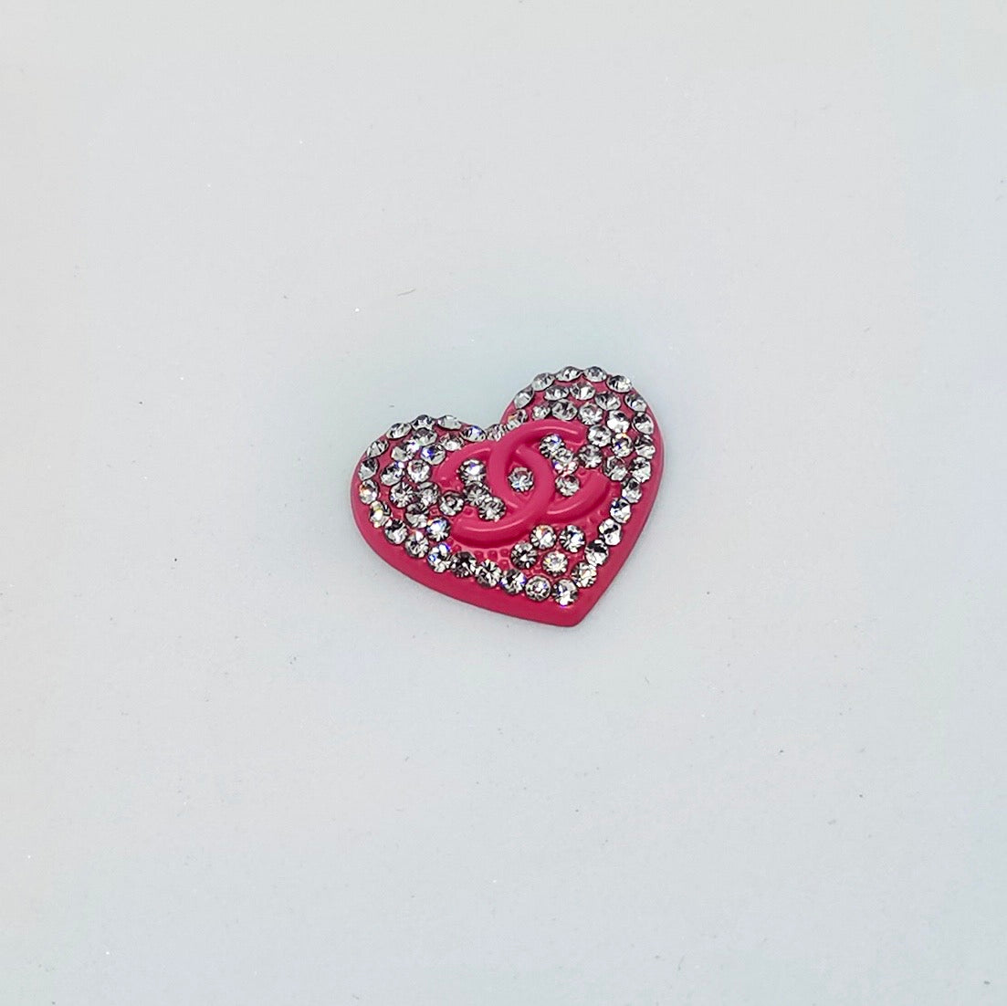 FS3902-About 18×22mm Rhinestone Heart Metal Patch As Picture Shows