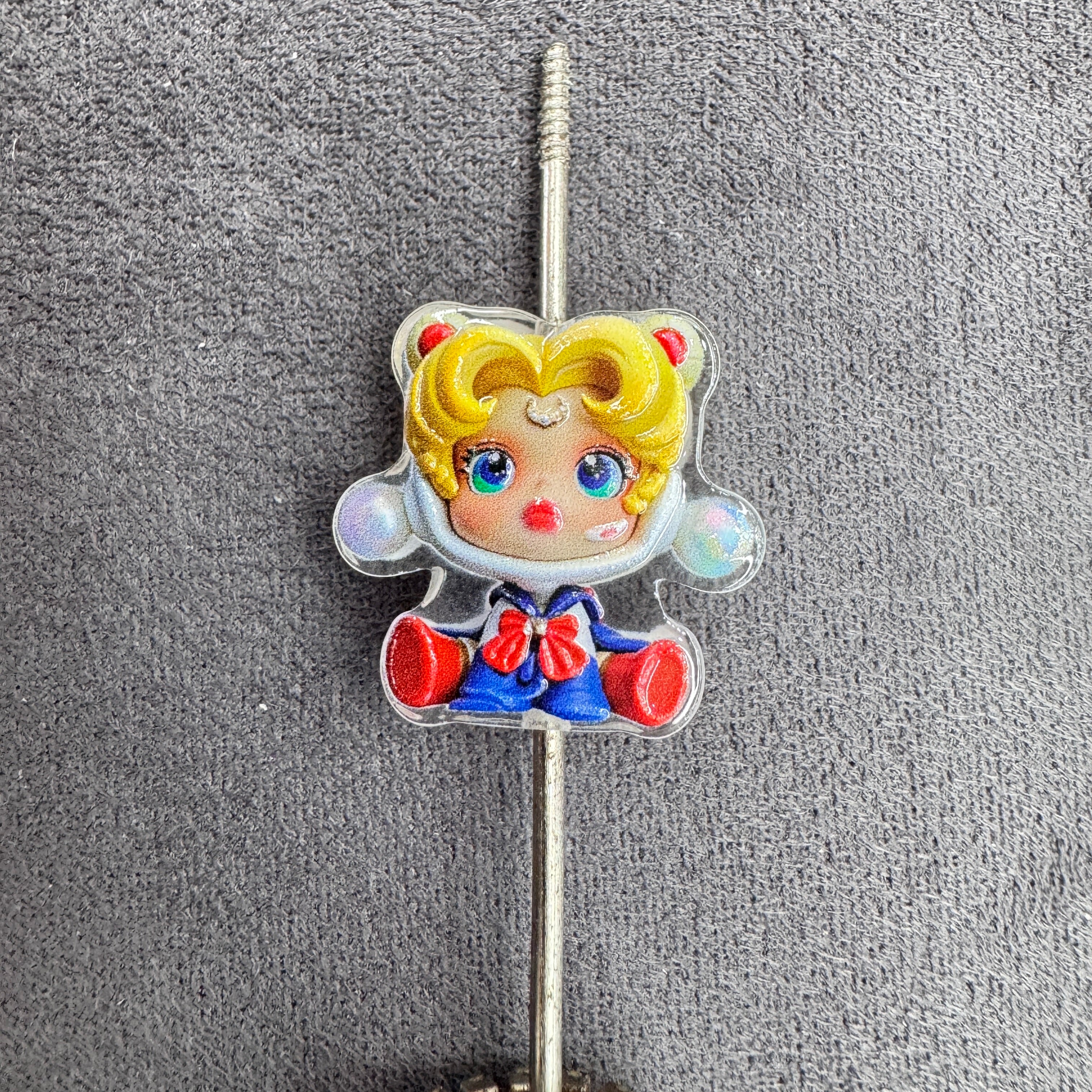 Acrylic Beads Baby Girl Doll in Sweet Cool Style