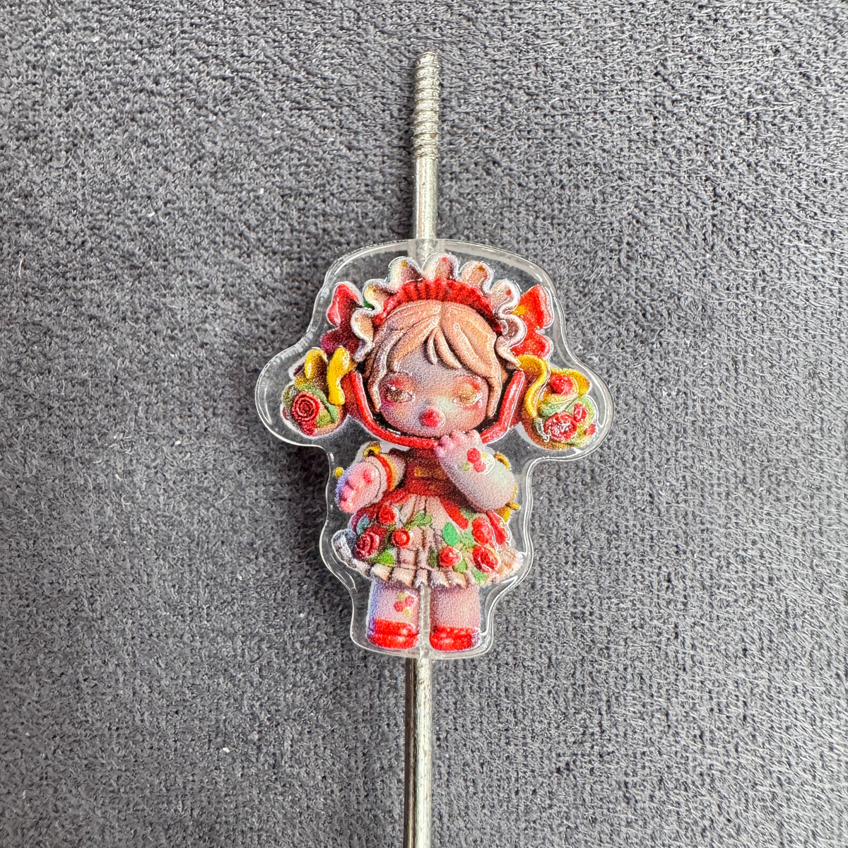Acrylic Beads Baby Girl Doll in Sweet Cool Style
