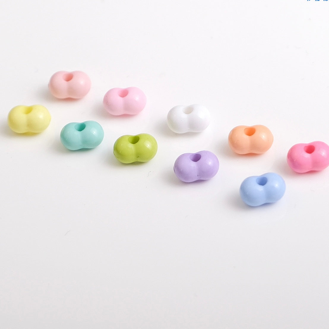 FS2379-5*8mm Solid Color Peanut Acrylic Beads For Making Keychain