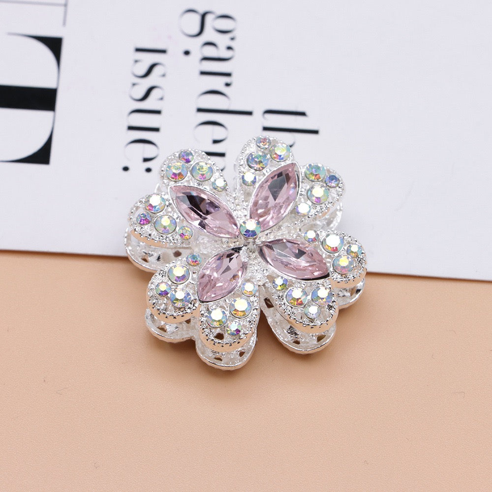 Double‑Layer Horse eye Rhinestone Alloy Bead,About 31mm