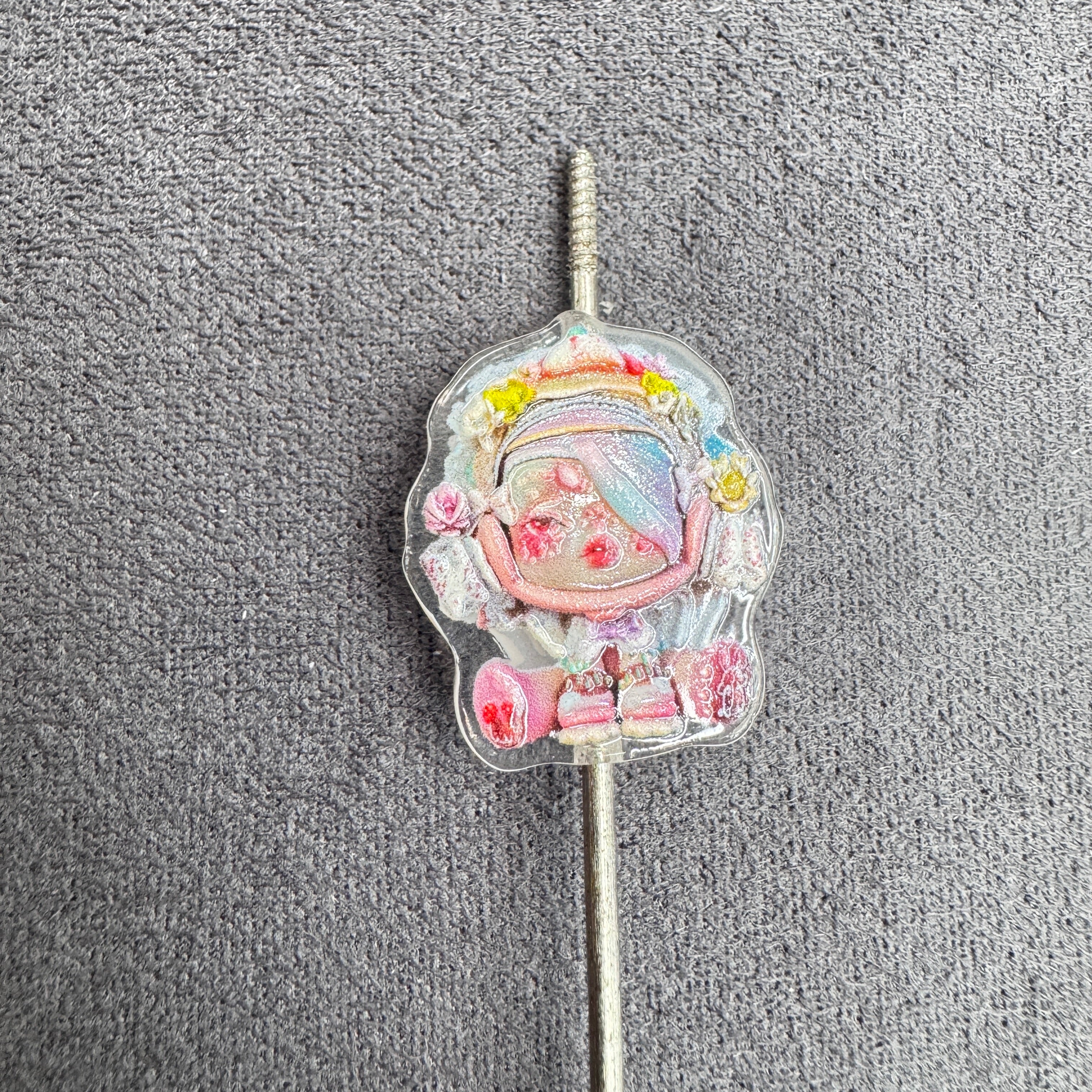 Acrylic Beads Baby Girl Doll in Sweet Cool Style