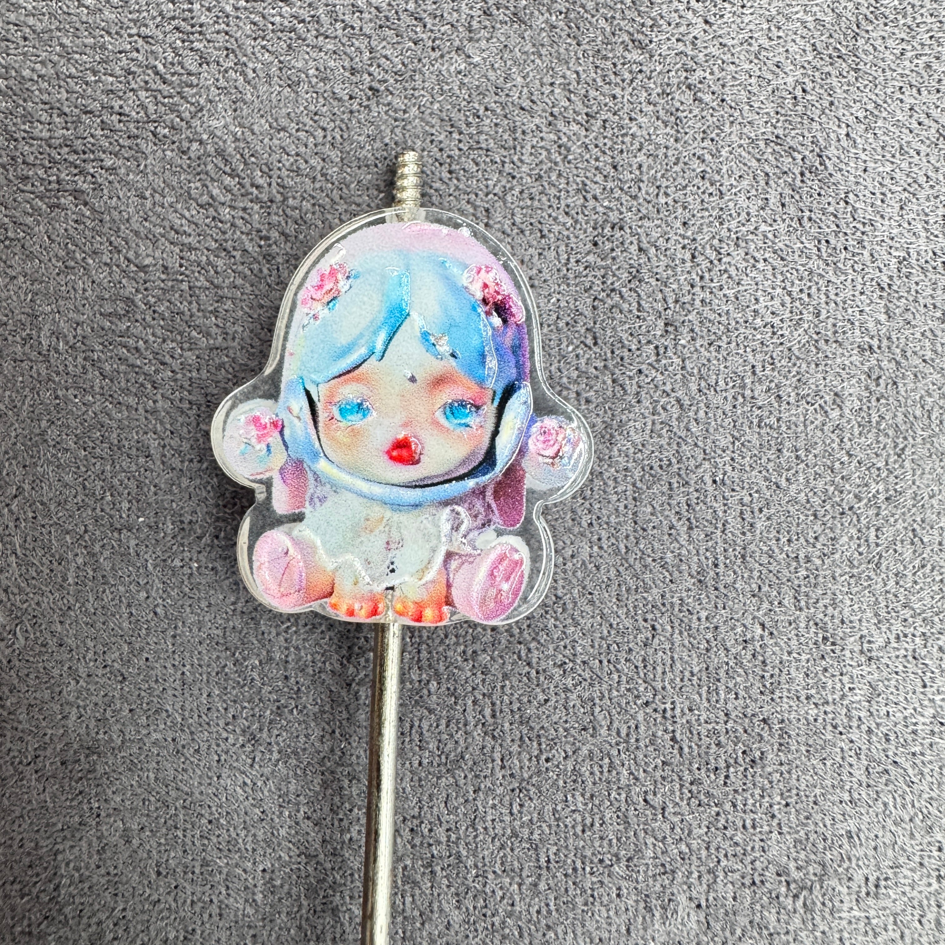Acrylic Beads Baby Girl Doll in Sweet Cool Style