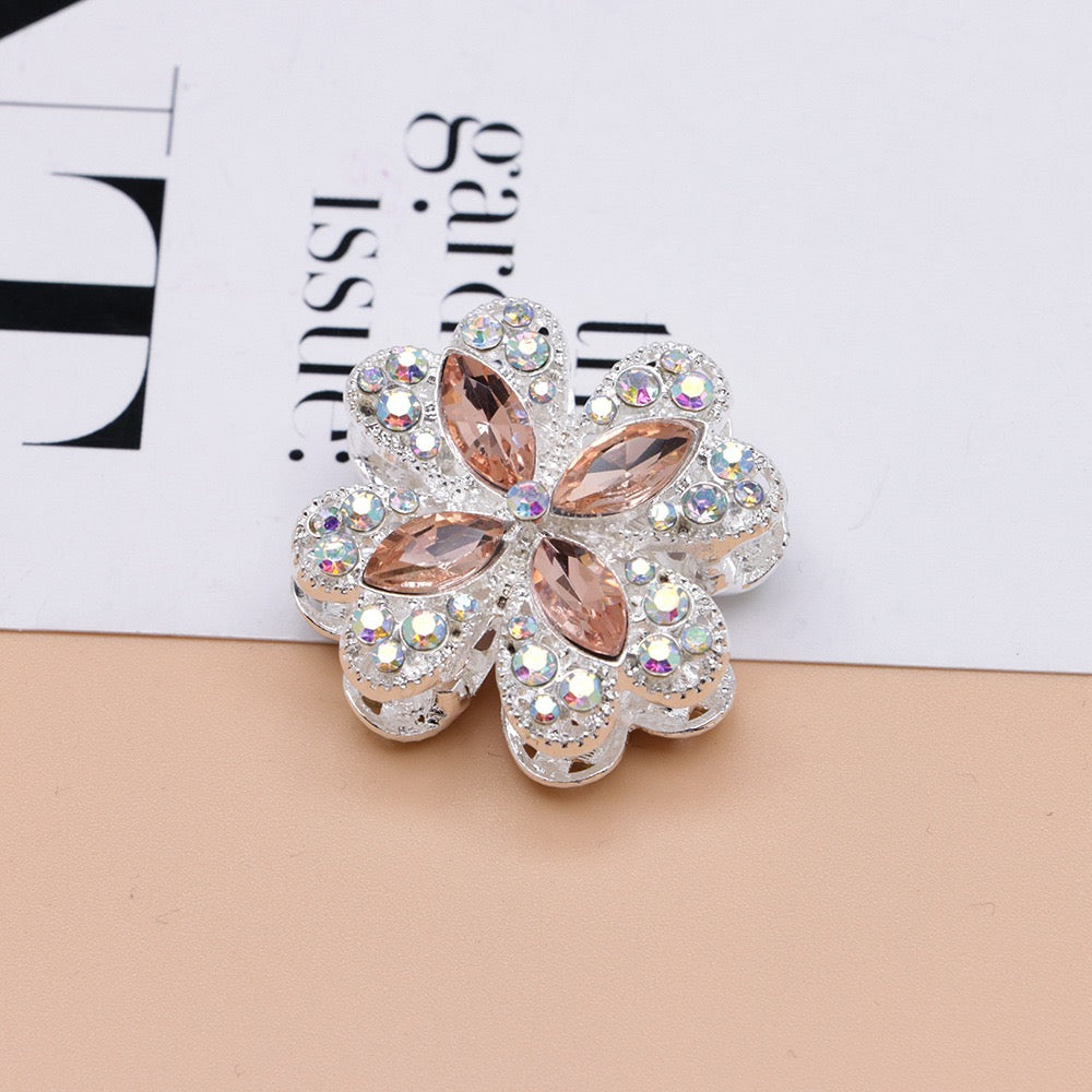 Double‑Layer Horse eye Rhinestone Alloy Bead,About 31mm