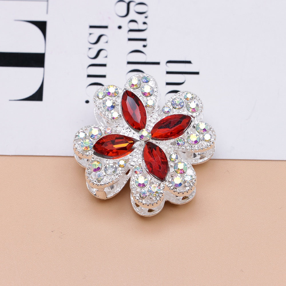 Double‑Layer Horse eye Rhinestone Alloy Bead,About 31mm