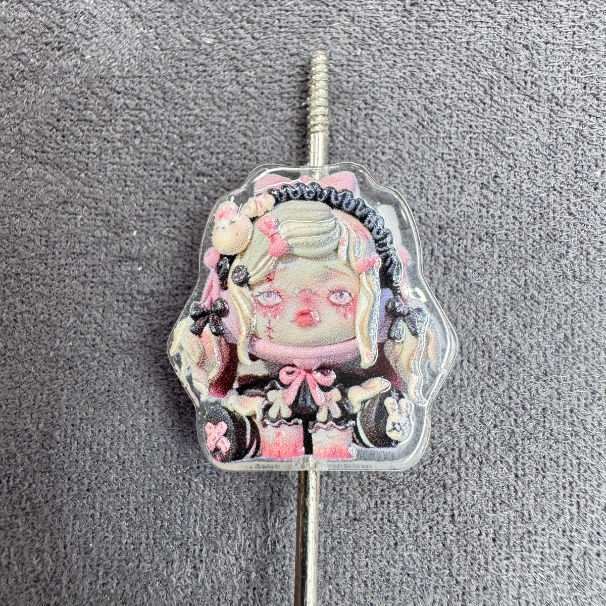 Acrylic Beads Baby Girl Doll in Sweet Cool Style