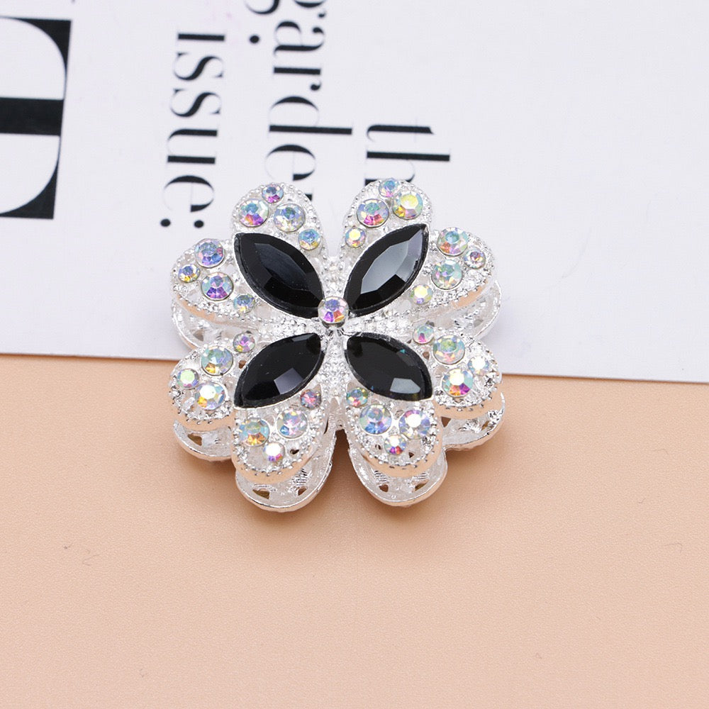 Double‑Layer Horse eye Rhinestone Alloy Bead,About 31mm