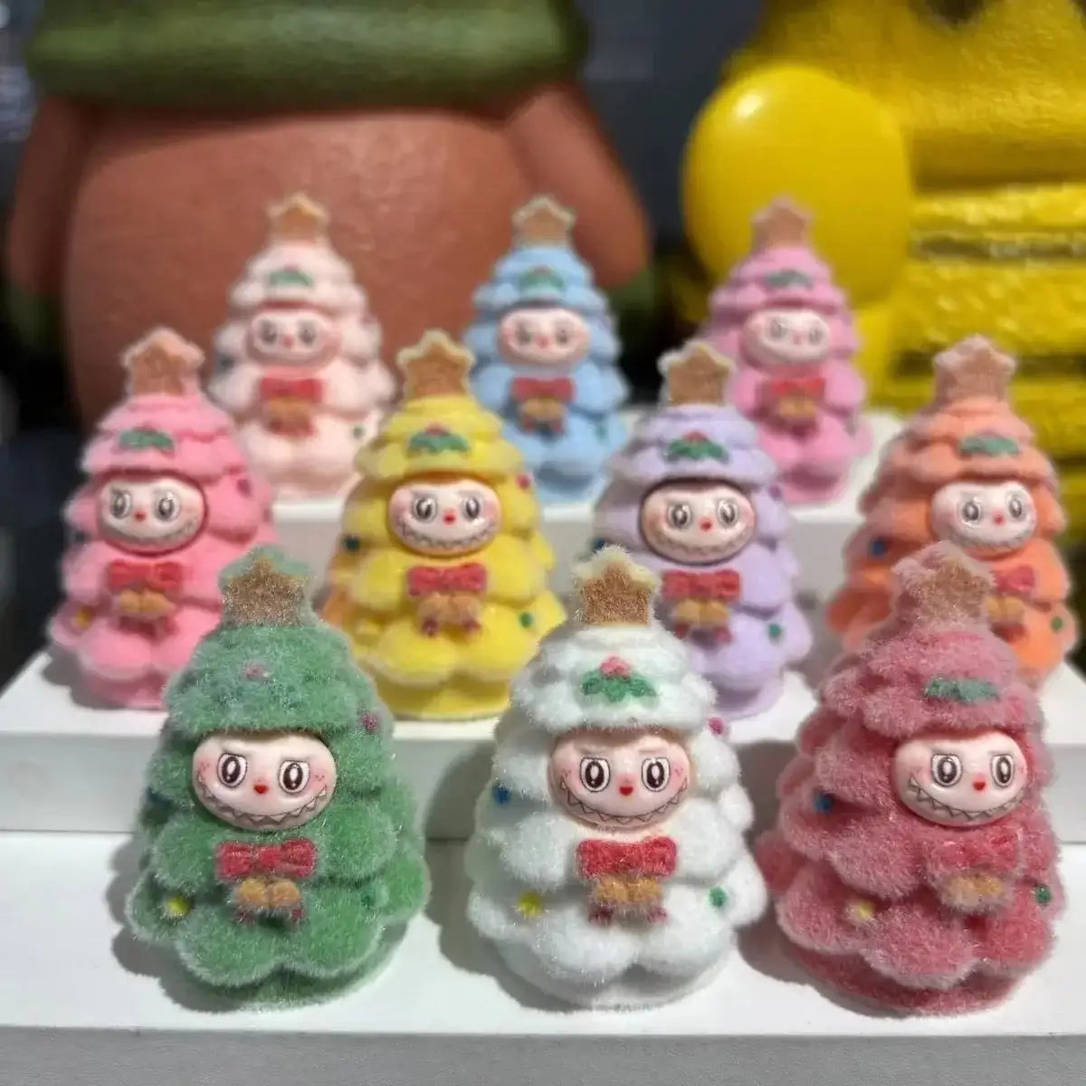 33*45mm 10 Pieces Labubu Flocked Resin Charms -Zoe DIY Wholesale