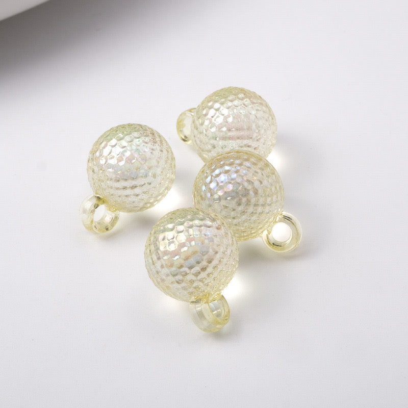 FS2424-16MM Clear Round Dangle Acrylic Beads Fit For Beadable Pens