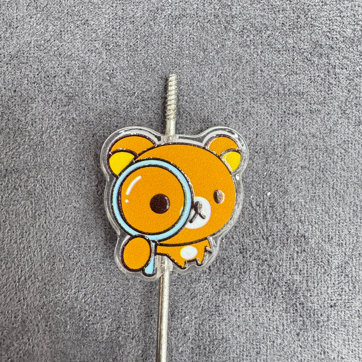 Acrylic Focal Beads Cute Brown Bear in Various Gesture