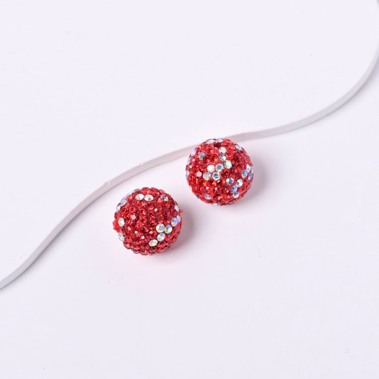 FS20234-16mm Rhinestone Clay Beads For Making Keychain Beadable Pens