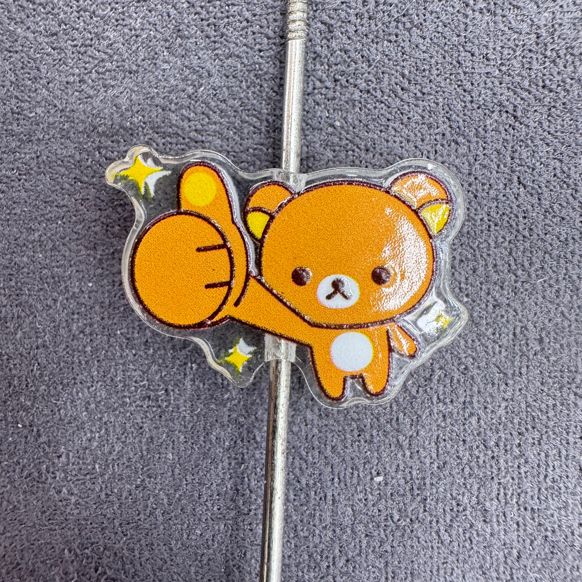 Acrylic Focal Beads Cute Brown Bear in Various Gesture