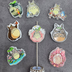 Cute Totor Japan Anime Grey Animal Acrylic Focal Beads,Multi-Scene
