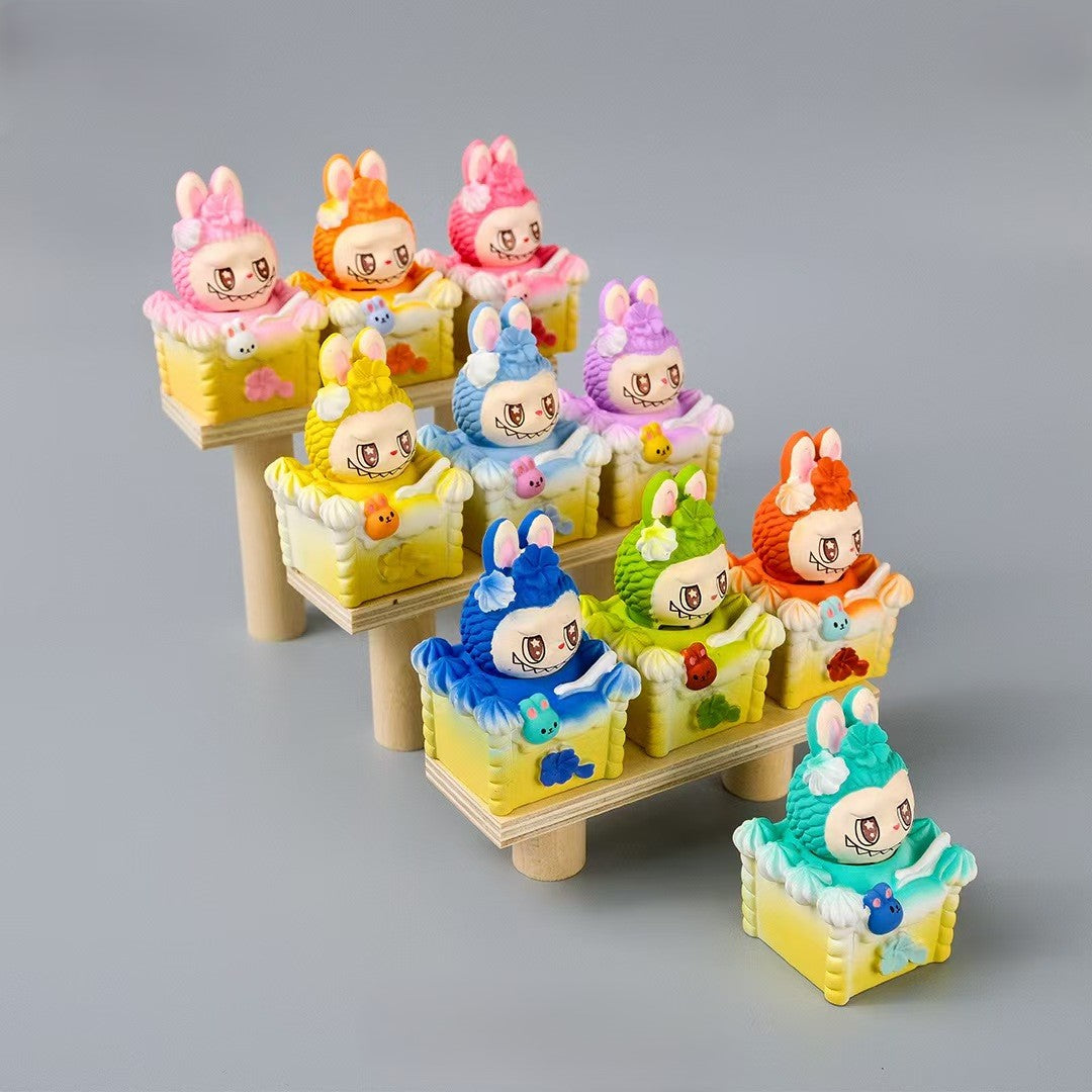 FS3839- 10 PCS/Set Labubu Square Cake