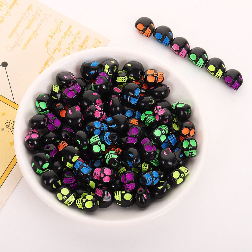 FS19734-About 10*12mm Halloween Skull Acrylic Beads