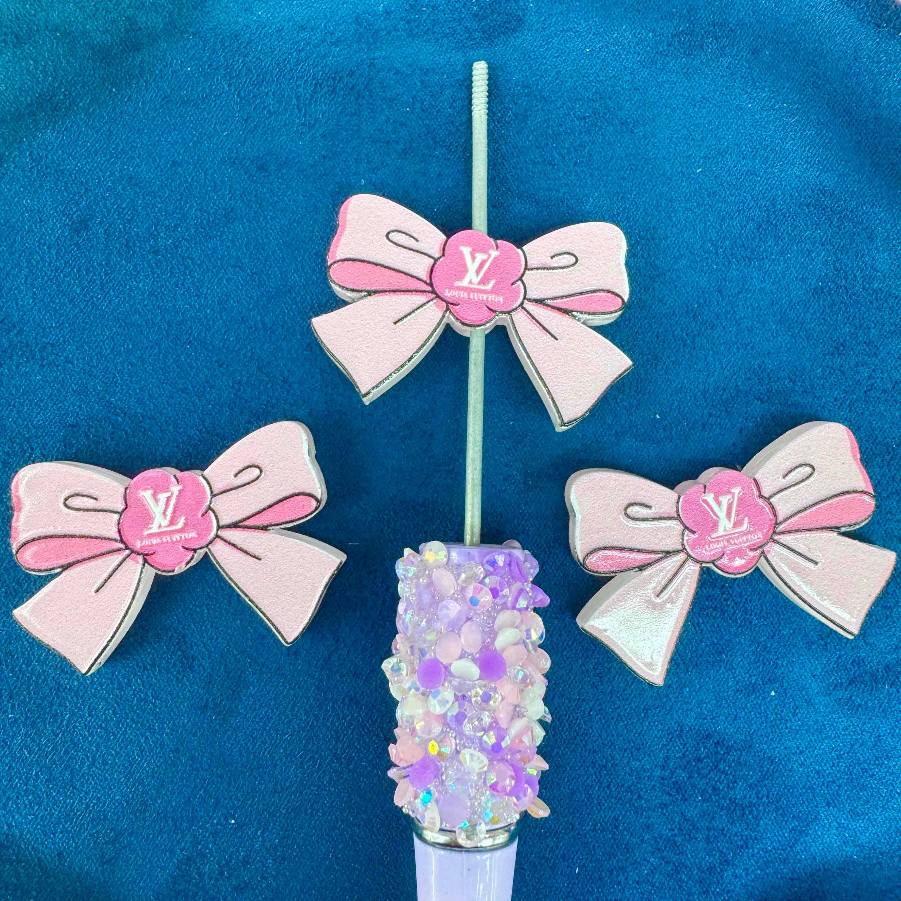 FS20307-Designer Bow Acrylic Focal Beads As Picture Shows