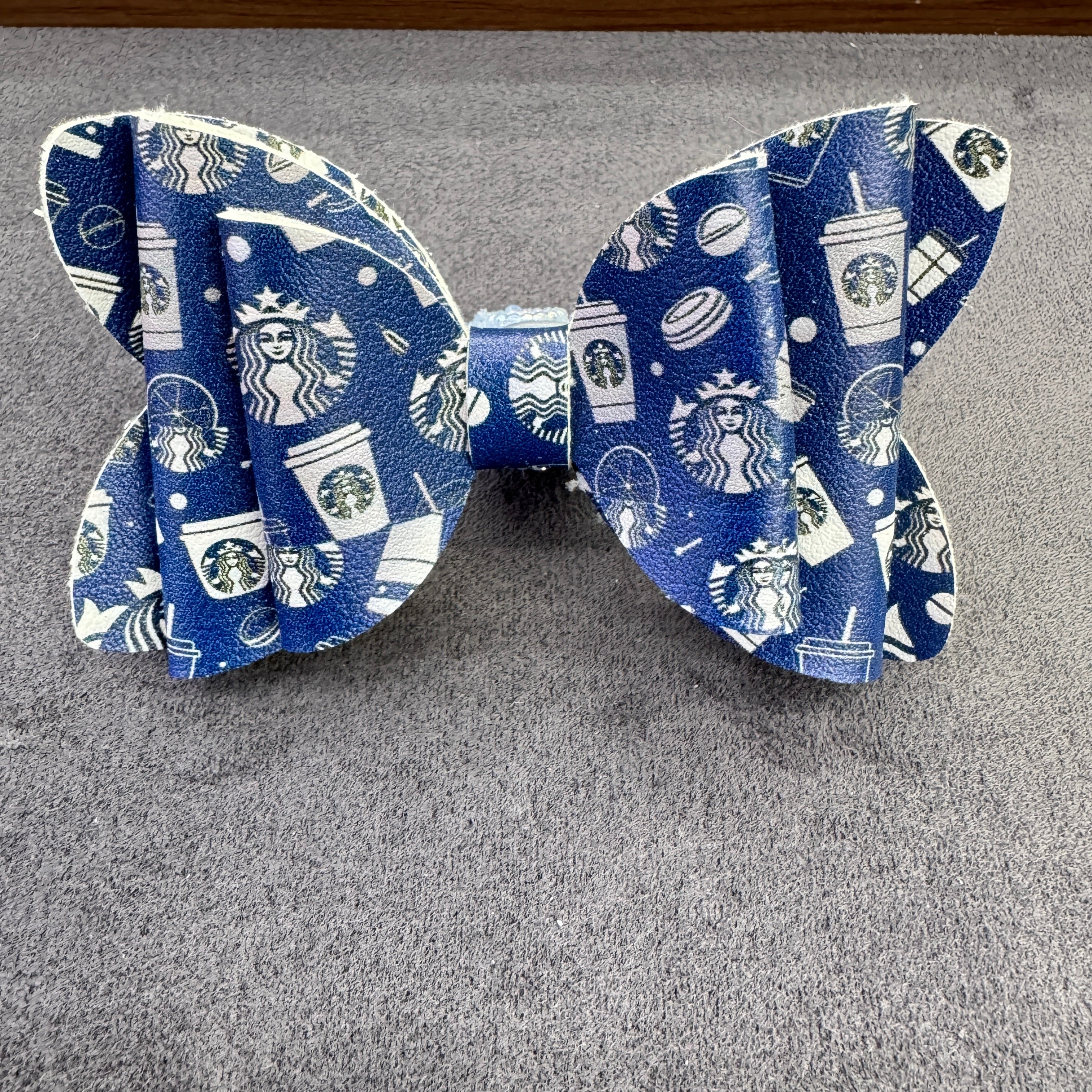Coffee Drink Themed Printed PU Sugar Bow Beads,Multi-Color
