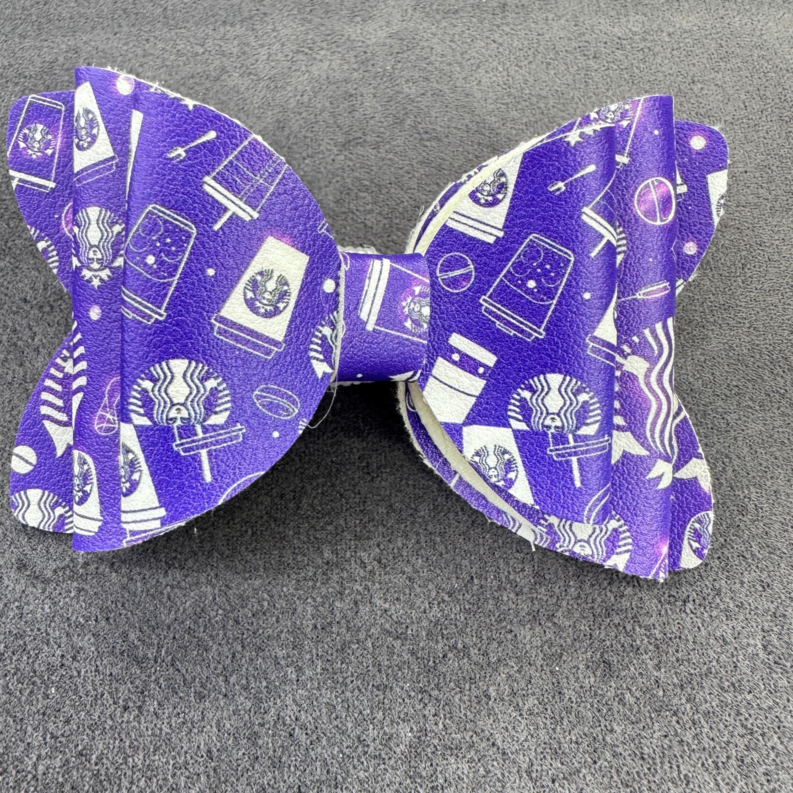Coffee Drink Themed Printed PU Sugar Bow Beads,Multi-Color