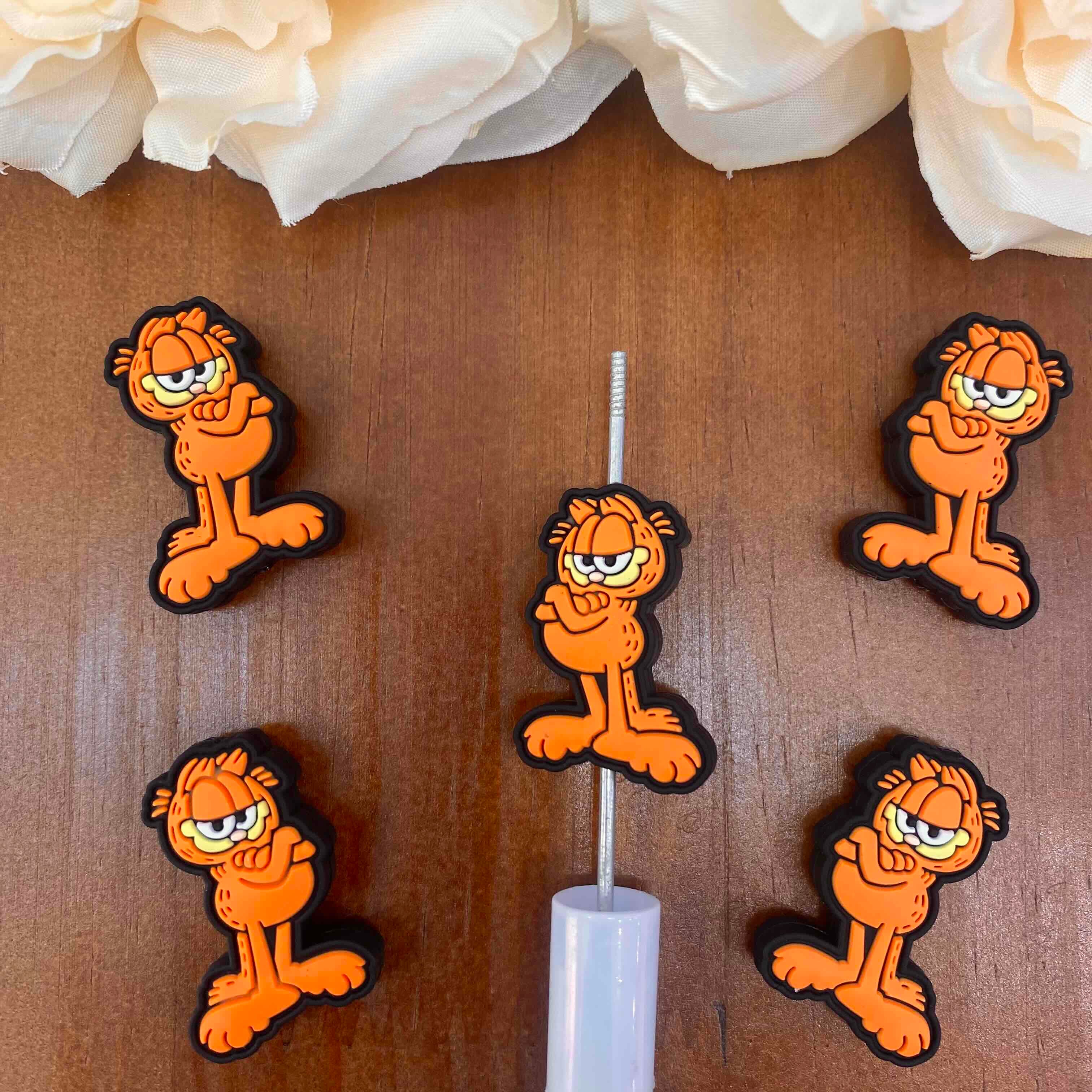 FS20429-Garfield Flat Silicone Focal Beads